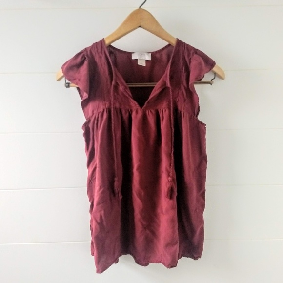 LOFT Tops - Loft Flutter Tassel Blouse